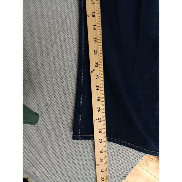 Lucky Brand by Gene Montesano Lola Boot Jeans Womens 12 32X29 Dark Wash USA Made - Picture 12 of 14